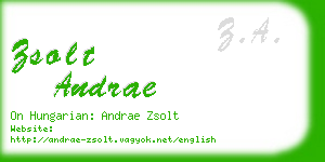zsolt andrae business card